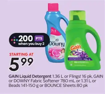 Sobeys GAIN Liquid Detergent offer