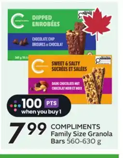 Sobeys COMPLIMENTS Family Size Granola Bars offer