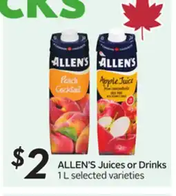 Sobeys ALLEN'S Juices or Drinks offer