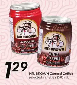 Sobeys MR. BROWN Canned Coffee offer