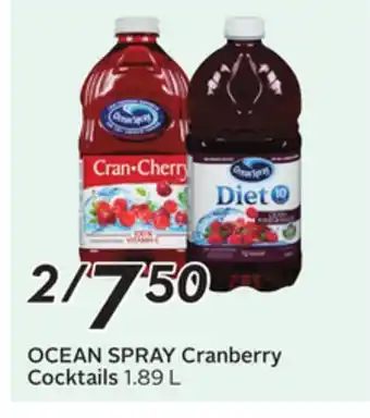 Sobeys OCEAN SPRAY Cranberry Cocktails offer