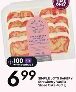 Sobeys SIMPLE JOYS BAKERY Strawberry Vanilla Sliced Cake offer