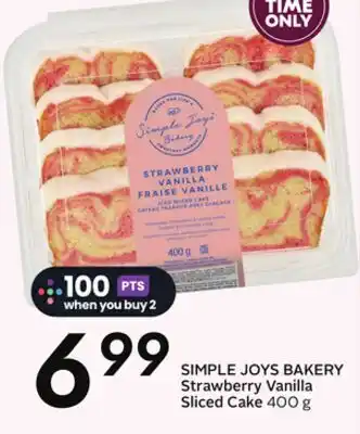 Sobeys SIMPLE JOYS BAKERY Strawberry Vanilla Sliced Cake offer