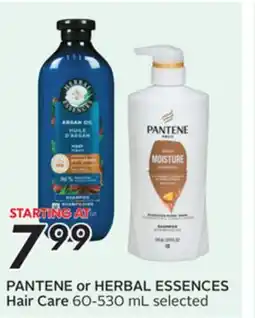 Sobeys PANTENE or HERBAL ESSENCES Hair Care offer