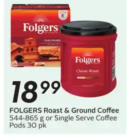 Sobeys FOLGERS Roast & Ground Coffee offer