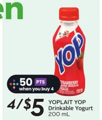 Sobeys YOPLAIT YOP Drinkable Yogurt offer