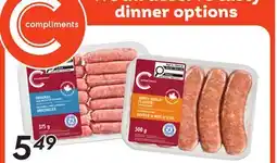 Sobeys COMPLIMENTS Breakfast or Dinner Pork Sausage offer
