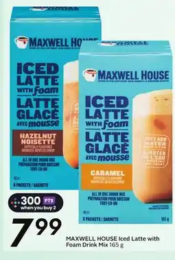 Sobeys MAXWELL HOUSE Iced Latte with Foam Drink Mix offer