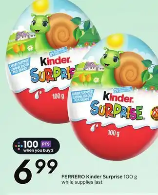 Sobeys FERRERO Kinder Surprise offer