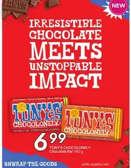 Sobeys TONY'S CHOCOLONELY Chocolate Bar offer