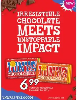 Sobeys TONY'S CHOCOLONELY Chocolate Bar offer