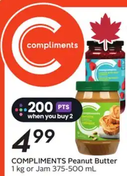 Sobeys COMPLIMENTS Peanut Butter offer