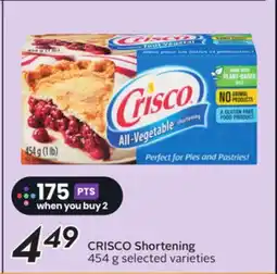 Sobeys CRISCO Shortening offer