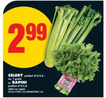 No Frills CELERY or RAPINI offer