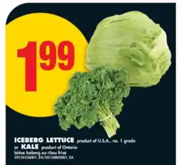 No Frills ICEBERG LETTUCE or KALE offer