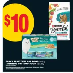 No Frills FANCY FEAST WET CAT FOOD 12x85 g or BENEFUL DRY DOG FOOD 1.6/1.8 kg offer