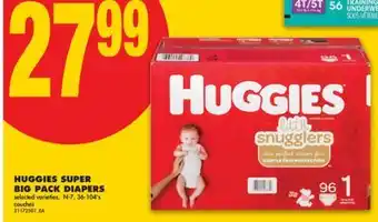 No Frills HUGGIES SUPER BIG PACK DIAPERS, 36-104's offer