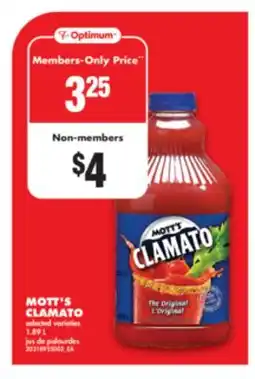 No Frills MOTT'S CLAMATO 1.89 L offer