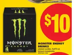 No Frills MONSTER ENERGY DRINKS, 4x473 mL offer
