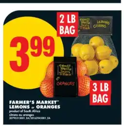No Frills FARMER'S MARKET LEMONS 2 LB BAG or ORANGES 3 LB BAG offer