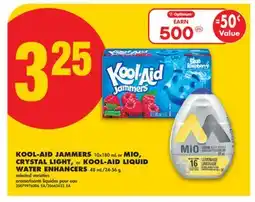No Frills KOOL-AID JAMMERS 10x180 mL or MIO, CRYSTAL LIGHT, or KOOL-AID LIQUID WATER ENHANCERS 48 mL/24-56 g offer