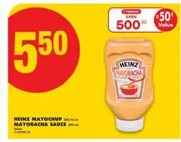 No Frills HEINZ MAYOCHUP 560 mL or MAYORACHA SAUCE 490 mL offer