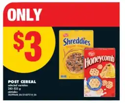 No Frills POST CEREAL, 283-525 g offer