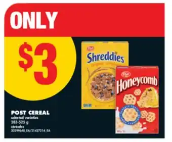 No Frills POST CEREAL, 283-525 g offer