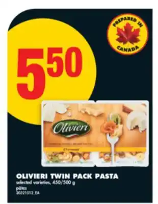 No Frills OLIVIERI TWIN PACK PASTA, 450/500 g offer