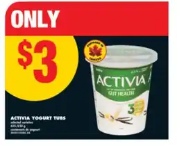 No Frills ACTIVIA YOGURT TUBS 625/650 g offer