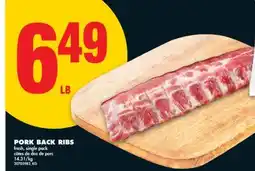 No Frills PORK BACK RIBS offer