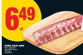 No Frills PORK BACK RIBS offer