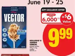 No Frills KELLOGG'S JUMBO CEREAL, 700 g-1.2 kg offer