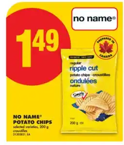 No Frills NO NAME POTATO CHIPS, 200 G offer