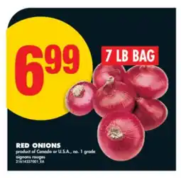 No Frills RED ONIONS, 7 LB BAG offer
