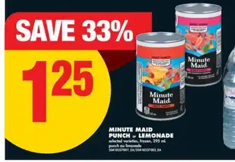 No Frills MINUTE MAID PUNCH or LEMONADE, 295 mL offer