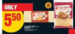 No Frills PC CHEESE BARS 400 g or SHREDS 250-320 g offer