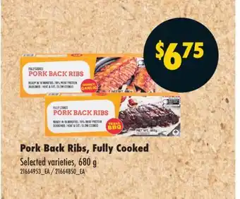 No Frills PORK BACK RIBS, 680 G offer