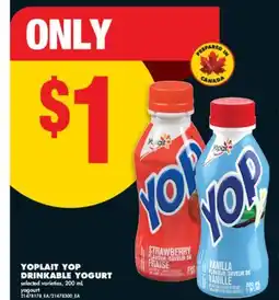 No Frills YOPLAIT YOP DRINKABLE YOGURT, 200 mL offer