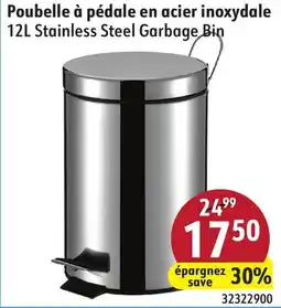 Sushi Shop 12L Stainless Steel Garbage Bin offer