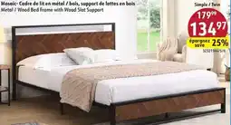 Sushi Shop Metal / Wood Bed Frame with Wood Slat Support offer