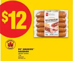 No Frills PC SMOKIES SAUSAGE 1 kg offer