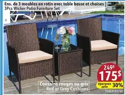 Sushi Shop 3Pcs Wicker Patio Furniture Set offer