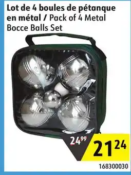 Sushi Shop Pack of 4 Metal Bocce Balls Set offer