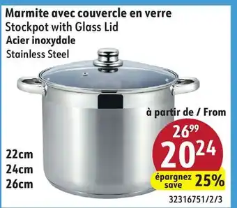 Sushi Shop Stockpot with Glass Lid, Stainless Steel offer