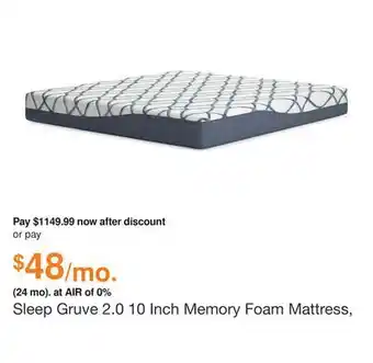 Ashley Furniture Sleep Gruve 2.0 10 Inch Memory Foam Mattress, Size: King by Ashley offer
