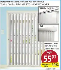 Sushi Shop Vertical Cordless Blind with PVC or FABRIC VANES offer