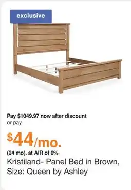 Ashley Furniture Kristiland- Panel Bed in Brown, Size: Queen by Ashley offer