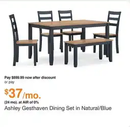 Ashley Furniture Ashley Gesthaven Dining Set in Natural/Blue offer