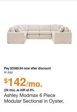 Ashley Furniture Ashley Modmax 6 Piece Modular Sectional in Oyster, Performance Fabric offer